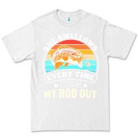 White she swallows every time i bring my rod t  shirt she swallows every tim Premium Tee - linhVisuals
