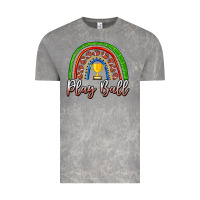 Cloud Rock Play Ball Football Rainbow Vintage Tee - CowhideDigitalArt