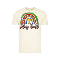 Play Ball Football Rainbow Vintage Tee | Teevron