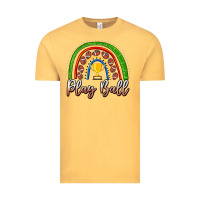 Vintage Mustard Play Ball Football Rainbow Vintage Tee - CowhideDigitalArt