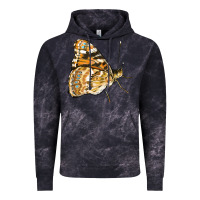 Cloud Black Painted Lady Butterfly Vintage Hoodie - LillyAllenDesigns