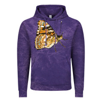 Cloud Purple Painted Lady Butterfly Vintage Hoodie - LillyAllenDesigns