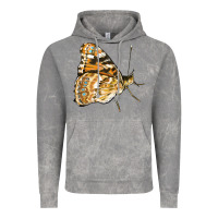 Cloud Rock Painted Lady Butterfly Vintage Hoodie - LillyAllenDesigns