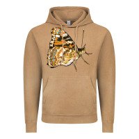 Vintage Camel Painted Lady Butterfly Vintage Hoodie - LillyAllenDesigns