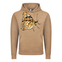 Vintage Coffee Painted Lady Butterfly Vintage Hoodie - LillyAllenDesigns