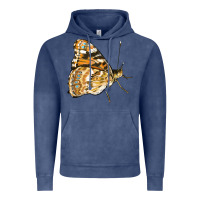 Vintage Denim Painted Lady Butterfly Vintage Hoodie - LillyAllenDesigns