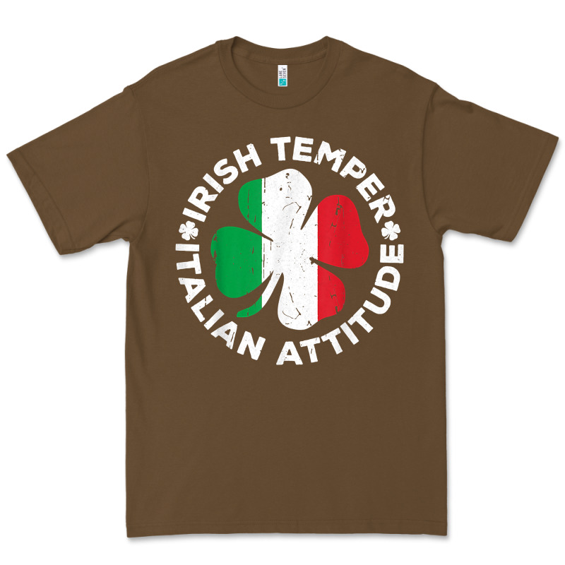 Irish Temper Italian Attitude T Shirt St Patrick's Day T Shirt Premium Tee by linhVisuals | Teevron
