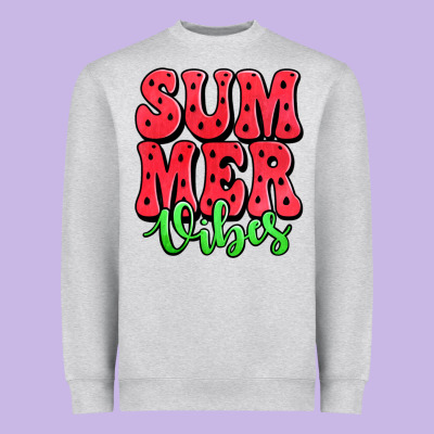 Summer Vibes Watermelon Heavyweight Sweatshirt Designed By Jasminsmagicworld