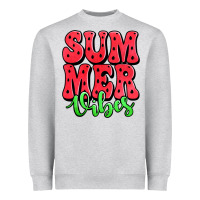 Heather Grey summer vibes watermelon Heavyweight Sweatshirt - Jasminsmagicworld