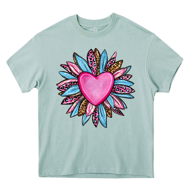 Valentine's Day Sunflower Olivia Heavy Core Tee by OliviaCreatesArt | Teevron