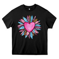 Black valentine's day sunflower olivia Heavy Core Tee - OliviaCreatesArt