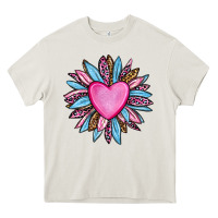 Cream valentine's day sunflower olivia Heavy Core Tee - OliviaCreatesArt