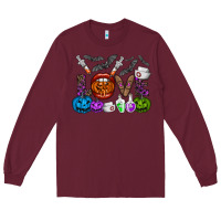 Burgundy love  halloween Long Sleeve Tee - CowhideDigitalArt
