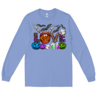 Colony Blue love  halloween Long Sleeve Tee - CowhideDigitalArt