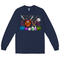 Navy love  halloween Long Sleeve Tee - CowhideDigitalArt