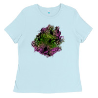 Baby Blue halloween patch Ladies Tee - BundleAndBundleShop