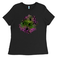 Black halloween patch Ladies Tee - BundleAndBundleShop