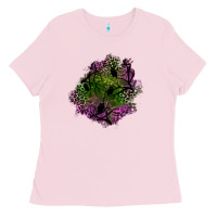 Bubblegum Pink halloween patch Ladies Tee - BundleAndBundleShop