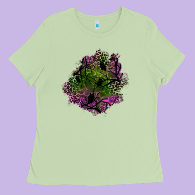 Halloween Patch Ladies Tee Designed By Bundleandbundleshop