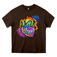 Chocolate Brown love is love pride Heavy Core Tee - Jasminsmagicworld