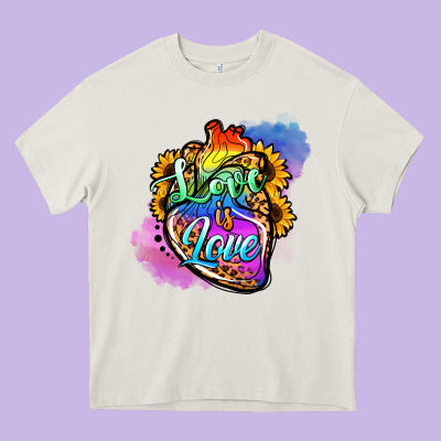 Love Is Love Pride Heavy Core Tee Designed By Jasminsmagicworld