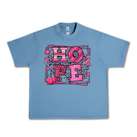 Pebble Blue Hope Breast Cancer Awareness Fall Urban Heavy Tee - LillyAllenDesigns