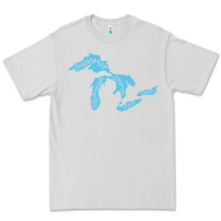 Dove Grey great lakes of michigan Premium Tee - linhVisuals
