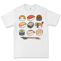 White happy sushi kawaii anime japanese food lover funny illustration gift Premium Tee - linhVisuals