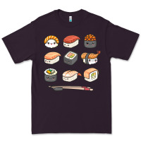 Plum happy sushi kawaii anime japanese food lover funny illustration gift Premium Tee - linhVisuals