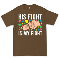 Cacao his fight is my fight autism dad mom fist bump cute supportive awarene Premium Tee - linhVisuals