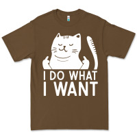 Cacao i do what i want cat giving a finger funny middle finger rude graphic Premium Tee - linhVisuals