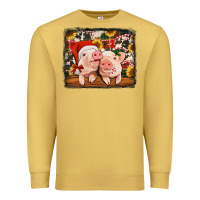 Antique Gold christmas pigs Premium Sweatshirt - Jasminsmagicworld