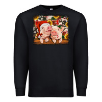 Black christmas pigs Premium Sweatshirt - Jasminsmagicworld