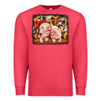 Cardinal christmas pigs Premium Sweatshirt - Jasminsmagicworld