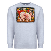 Heather Grey christmas pigs Premium Sweatshirt - Jasminsmagicworld