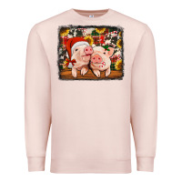 Pale Pink christmas pigs Premium Sweatshirt - Jasminsmagicworld
