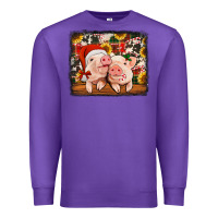 Purple christmas pigs Premium Sweatshirt - Jasminsmagicworld
