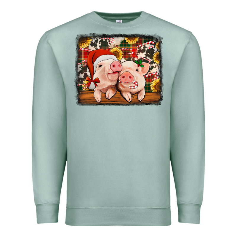 Christmas Pigs Premium Sweatshirt by Jasminsmagicworld | Teevron