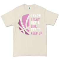 Bone i know i play basketball like a girl try to keep up funny gift for gir Premium Tee - linhVisuals