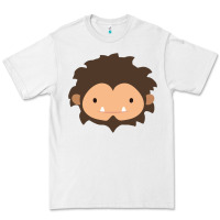 White Sneaky Sasquatch Big Head Premium Tee - linhVisuals