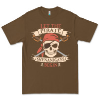 Cacao let the pirate shenanigans begin skull vintage pirate skeleton hallowe Premium Tee - linhVisuals