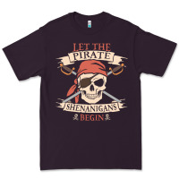 Plum let the pirate shenanigans begin skull vintage pirate skeleton hallowe Premium Tee - linhVisuals