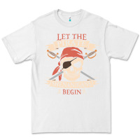 White let the pirate shenanigans begin skull vintage pirate skeleton hallowe Premium Tee - linhVisuals