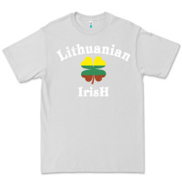 Dove Grey lucky lithuanian irish flag shamrock leaf st patricks day Premium Tee - linhVisuals