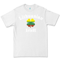 White lucky lithuanian irish flag shamrock leaf st patricks day Premium Tee - linhVisuals