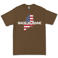 Cacao made in maine american flag funny patriotic state lover gift Premium Tee - linhVisuals