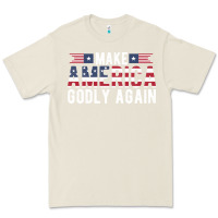 Bone make america godly again american flag letters christian quote Premium Tee - linhVisuals