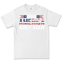White make america godly again american flag letters christian quote Premium Tee - linhVisuals