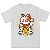 Dove Grey maneki neko lucky cat money feline japanese good luck charm kitten gif Premium Tee - linhVisuals