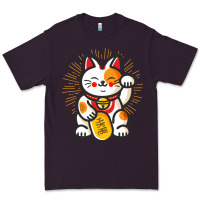 Plum maneki neko lucky cat money feline japanese good luck charm kitten gif Premium Tee - linhVisuals